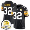 Men's Pittsburgh Steelers #32 Franco Harris Black 2024 F.U.S.E. 50th Anniversary Of Super Bowl IX Vapor Untouchable Limited Stitched Jersey - Custom Name