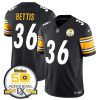 Men's Pittsburgh Steelers #36 Jerome Bettis Black 2024 F.U.S.E. 50th Anniversary Of Super Bowl IX Alternate Vapor Untouchable Limited Stitched Jersey - Custom Name
