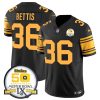 Men's Pittsburgh Steelers #36 Jerome Bettis Black 2024 F.U.S.E. 50th Anniversary Of Super Bowl IX Color Rush Limited Stitched Jersey - Custom Name