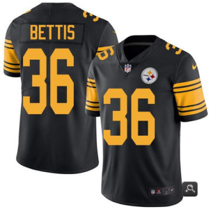 Men's Pittsburgh Steelers #36 Jerome Bettis Black Vapor Untouchable Limited Stitched Jersey - Custom Name