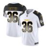 Men's Pittsburgh Steelers #36 Jerome Bettis White Black 2023 F.U.S.E. Smoke Vapor Untouchable Limited Stitched Jersey - Custom Name