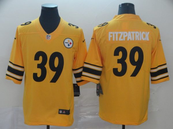 Men's Pittsburgh Steelers #39 Minkah Fitzpatrick 2019 Gold Inverted Legend NFL Jersey - Custom Name