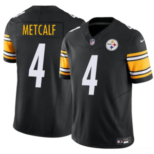 Men's Pittsburgh Steelers #4 DK Metcalf Black 2024 F.U.S.E. Vapor Untouchable Limited Stitched Jersey - Custom Name