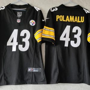 Men's Pittsburgh Steelers #43 Troy Polamalu Black 2023 F.U.S.E. Vapor Untouchable Limited Jersey - Custom Name