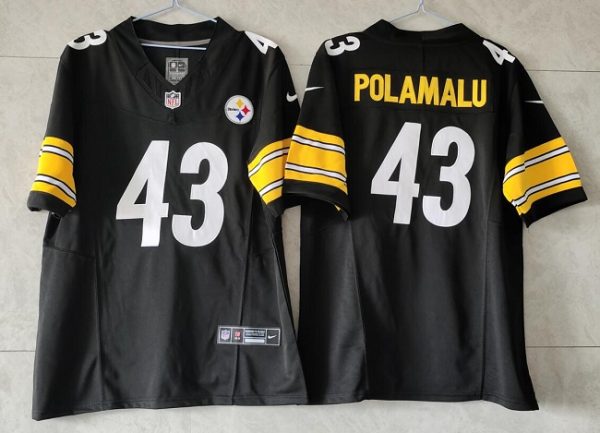 Men's Pittsburgh Steelers #43 Troy Polamalu Black 2023 F.U.S.E. Vapor Untouchable Limited Jersey - Custom Name