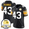 Men's Pittsburgh Steelers #43 Troy Polamalu Black 2024 F.U.S.E. 50th Anniversary Of Super Bowl IX Vapor Untouchable Limited Stitched Jersey - Custom Name