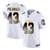Men's Pittsburgh Steelers #43 Troy Polamalu White 2023 F.U.S.E. Smoke Vapor Untouchable Limited Stitched Jersey - Custom Name