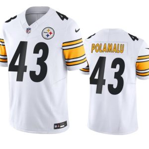 Men's Pittsburgh Steelers #43 Troy Polamalu White 2023 F.U.S.E. Vapor Untouchable Color Rish Limited Jersey - Custom Name