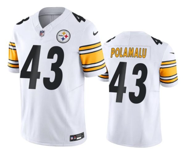 Men's Pittsburgh Steelers #43 Troy Polamalu White 2023 F.U.S.E. Vapor Untouchable Color Rish Limited Jersey - Custom Name