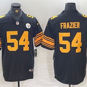 Men's Pittsburgh Steelers #54 Zach Frazier Black Color Rush Untouchable Limited Stitched Jersey - Custom Name