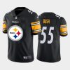 Men's Pittsburgh Steelers #55 Devin Bush Black 2020 Team Big Logo Limited Stitched Jersey - Custom Name