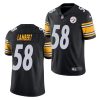 Men's Pittsburgh Steelers #58 Jack Lambert Black Vapor Untouchable Limited Stitched Jersey - Custom Name