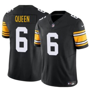 Men's Pittsburgh Steelers #6 Patrick Queen Black 2023 F.U.S.E. Vapor Untouchable Limited Stitched Jersey - Custom Name