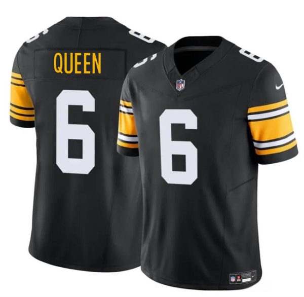 Men's Pittsburgh Steelers #6 Patrick Queen Black 2023 F.U.S.E. Vapor Untouchable Limited Stitched Jersey - Custom Name