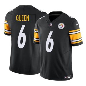 Men's Pittsburgh Steelers #6 Patrick Queen Black F.U.S.E. Vapor Untouchable Limited Stitched Jersey - Custom Name