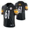 Men's Pittsburgh Steelers #61 Mason Cole Black Vapor Untouchable Limited Stitched Jersey - Custom Name