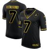 Men's Pittsburgh Steelers #7 Ben Roethlisberger 2020 Black Gold Salute To Service Limited Stitched NFL Jersey - Custom Name