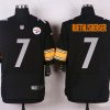 Men's Pittsburgh Steelers #7 Ben Roethlisberger Black Stitched NFL Elite Jersey - Custom Name