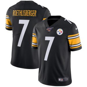 Men's Pittsburgh Steelers #7 Ben Roethlisberger Black Vapor Untouchable Limited Stitched NFL Jersey - Custom Name