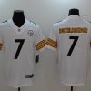 Men's Pittsburgh Steelers #7 Ben Roethlisberger White Vapor Untouchable Limited Stitched NFL Jersey - Custom Name