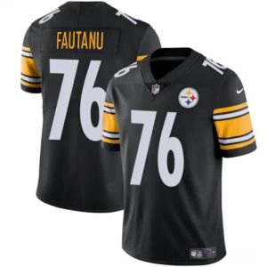 Men's Pittsburgh Steelers #76 Troy Fautanu Black Vapor Untouchable Limited Stitched Jersey - Custom Name