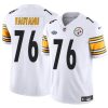 Men's Pittsburgh Steelers #76 Troy Fautanu White 2024 With Dradt Patch F.U.S.E. Vapor Untouchable Limited Stitched Jersey - Custom Name