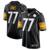 Men's Pittsburgh Steelers #77 Broderick Jones Black Stitched Game Jersey - Custom Name