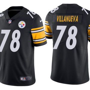 Men's Pittsburgh Steelers #78 Alejandro Villanueva Black NFL Vapor Untouchable Limited Stitched Jersey - Custom Name