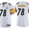 Men's Pittsburgh Steelers #78 Alejandro Villanueva White NFL Vapor Untouchable Limited Stitched Jersey - Custom Name