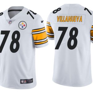 Men's Pittsburgh Steelers #78 Alejandro Villanueva White NFL Vapor Untouchable Limited Stitched Jersey - Custom Name