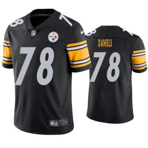 Men's Pittsburgh Steelers #78 James Daniels Black Vapor Untouchable Limited Stitched Jersey - Custom Name