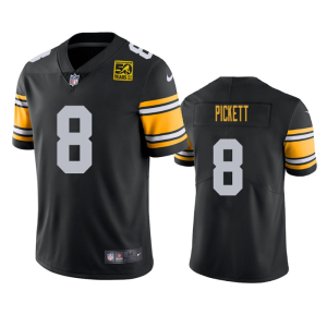 Men's Pittsburgh Steelers #8 Kenny Pickett Black 2023 50th Anniversary Vapor Untouchable Limited Jersey - Custom Name