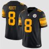 Men's Pittsburgh Steelers #8 Kenny Pickett Black 2023 F.U.S.E. Color Rush Limited Jersey - Custom Name