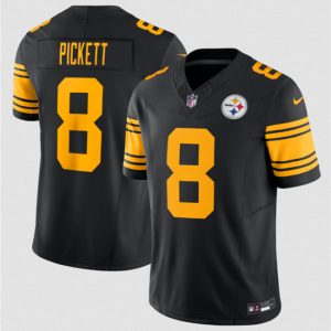 Men's Pittsburgh Steelers #8 Kenny Pickett Black 2023 F.U.S.E. Color Rush Limited Jersey - Custom Name