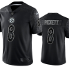 Men's Pittsburgh Steelers #8 Kenny Pickett Black Reflective Limited Stitched Jersey - Custom Name