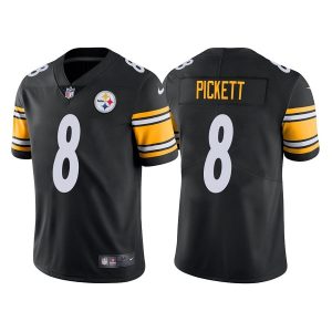 Men's Pittsburgh Steelers #8 Kenny Pickett Black Vapor Untouchable Limited Stitched Jersey - Custom Name