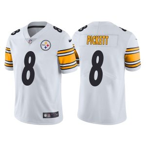Men's Pittsburgh Steelers #8 Kenny Pickett White Vapor Untouchable Limited Stitched Jersey - Custom Name