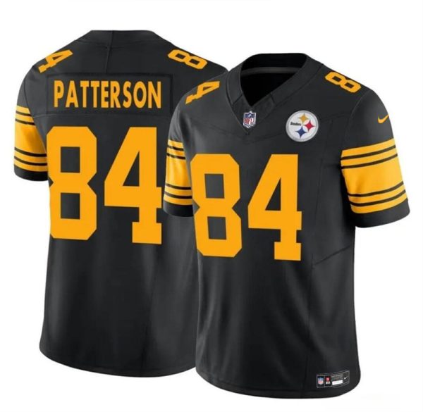 Men's Pittsburgh Steelers #84 Cordarrelle Patterson Black 2024 F.U.S.E. Color Rush Limited Stitched Jersey - Custom Name