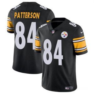 Men's Pittsburgh Steelers #84 Cordarrelle Patterson Black Vapor Untouchable Limited Stitched Jersey - Custom Name