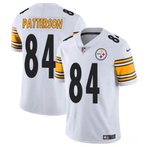 Men's Pittsburgh Steelers #84 Cordarrelle Patterson White Vapor Untouchable Limited Stitched Jersey - Custom Name