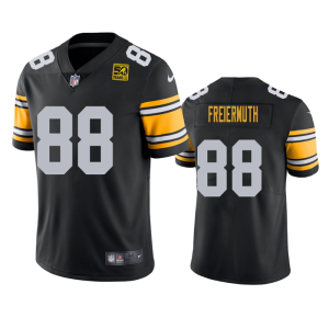 Men's Pittsburgh Steelers #88 Pat Freiermuth Black 2023 50th Anniversary Vapor Untouchable Limited Jersey - Custom Name
