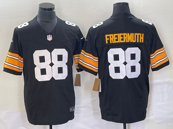 Men's Pittsburgh Steelers #88 Pat Freiermuth Black 2023 F.U.S.E. Vapor Limited Stitched Jersey - Custom Name