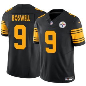 Men's Pittsburgh Steelers #9 Chris Boswell Black 2024 F.U.S.E. Color Rush Limited Stitched Jersey - Custom Name