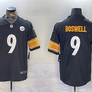 Men's Pittsburgh Steelers #9 Chris Boswell Black Vapor Untouchable Stitched Jersey - Custom Name