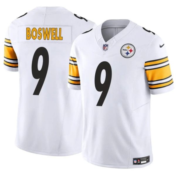 Men's Pittsburgh Steelers #9 Chris Boswell White 2024 F.U.S.E. Vapor Untouchable Limited Stitched Jersey - Custom Name