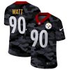 Men's Pittsburgh Steelers #90 T. J. Watt 2020 Camo Stitched Limited Jersey - Custom Name