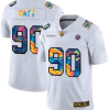 Men's Pittsburgh Steelers #90 T. J. Watt 2020 White Crucial Catch Limited Stitched Jersey - Custom Name