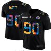 Men's Pittsburgh Steelers #90 T. J. Watt Black NFL 2020 Crucial Catch Limited Stitched Jersey - Custom Name