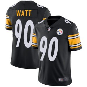 Men's Pittsburgh Steelers #90 T. J. Watt Black Vapor Untouchable Limited Stitched NFL Jersey - Custom Name