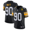 Men's Pittsburgh Steelers #90 T.J. Watt Black 2023 50th Anniversary Vapor Untouchable Limited Jersey - Custom Name